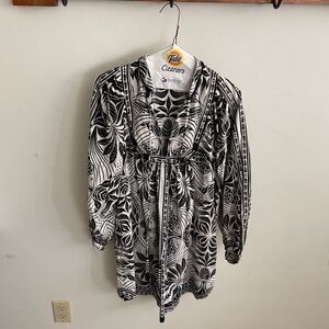 Black and White Patterned Dress